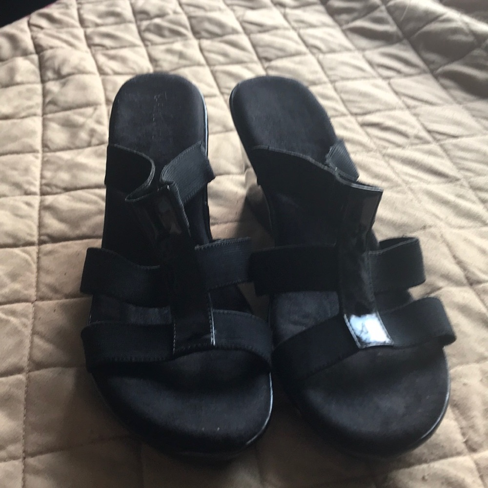 Target Merona Black Wedge Sandals